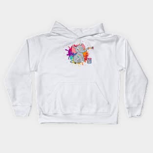 elephant painting Kids Hoodie